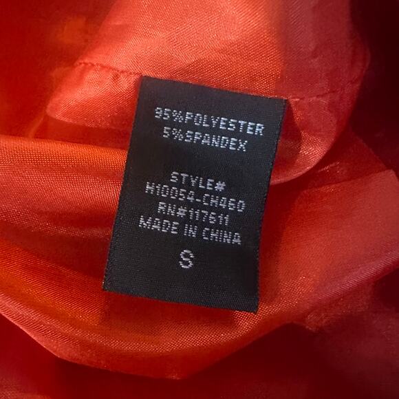 Potters Pot Mid Rise Orange Scallop Trim Pockets and Hem Shorts, Lined, Size S - Picture 7 of 8